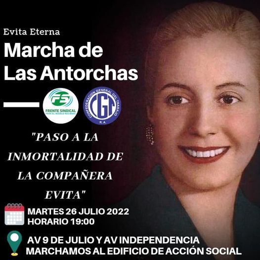 Portuarios Zona Norte marcha el 26 junto al Frente Sindical para conmemorar a Eva Perón
