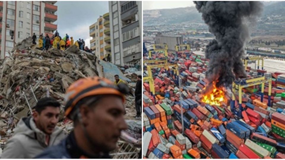 Incendio en Turquía: Fuego arrasa con puerto tras terremoto